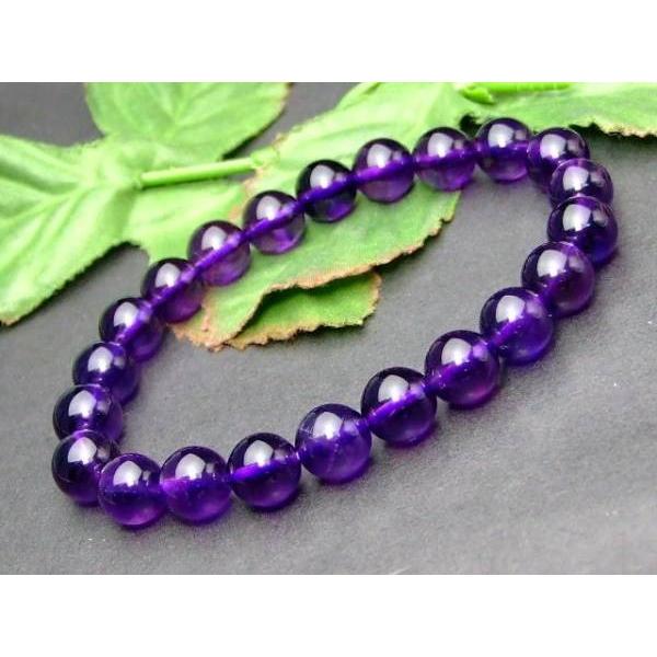 ≪18467H≫ 今月の半額●9mm●5A●アメジスト●ブレスレット●鑑別済・本物保証●●ブラジル産...