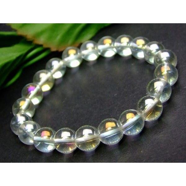 ≪31542≫卸1260円→630円●8mm●アクアオーラ●水晶●ブレスレット●内径調整可能●ブラジ...