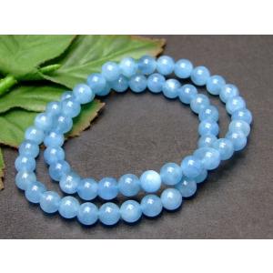 8mm ブルーカルセドニー 濃色 1連（約38cm）_R1569-8 ☆5000円以上