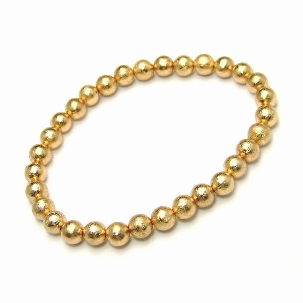 ≪23592C≫鑑別書付き 6mm 5A ギベオン 鉄隕石 ゴールド ブレスレット 内径調節可 鑑別...