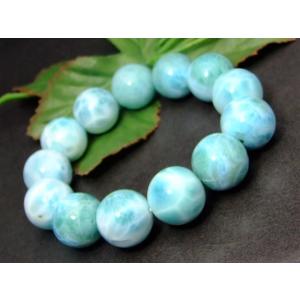 ≪29801≫●16mm AA ラリマー●内径17cm●ブレスレット●ポーチ付き●鑑別済・本物保証●ドミニカ共和国産●天然石●パワーストーン