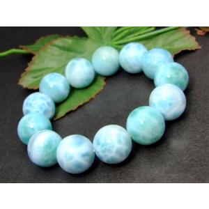 ≪29804≫●16mm AA ラリマー●内径17cm●ブレスレット●ポーチ付き●鑑別済・本物保証●ドミニカ共和国産●天然石●パワーストーン