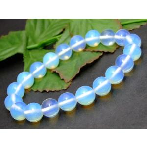 【期間限定半額】≪30622C≫●10mmホワイト オパール 白蛋白石●ブレスレット●内径調整可能●...