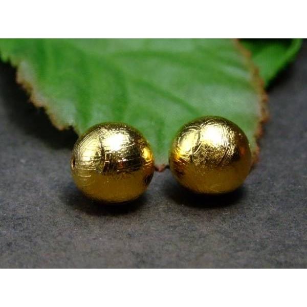 ≪30858A≫送料無料有●10mm●5A●１粒売り●ギベオン●金色 ゴールド●鉄隕石●鑑別済・本物...