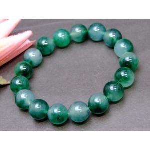 天然石 パワーストーン 33407H 18mm A 白緑 翡翠 ヒスイ ブレスレット