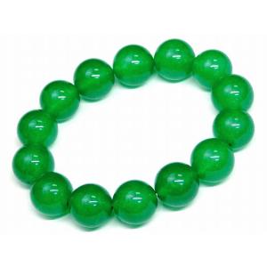 天然石 パワーストーン 33403G 18mm 濃緑 翡翠 ヒスイ ブレスレット
