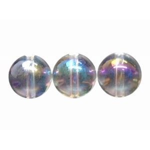 天然石 パワーストーン　　49008B　　アクアオーラ 12mm 1粒売り レインボーオーラ 水晶 ...