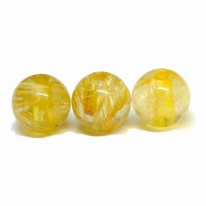 ルチルクォーツ AAA 8mm丸玉 穴あり 1粒売り 天然石 パワーストーン