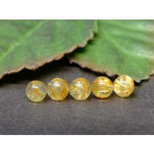 天然石 パワーストーン 61349 タイチンルチルクォーツ 5mm~6mm 5A 送料