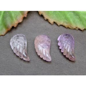 天然石 パワーストーン　　62979　　アメトリン 天使の羽 羽彫り 15mm×8mm 1個売り 送...
