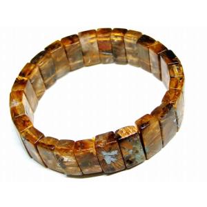 天然石 パワーストーン 65499 太陽ルチルクォーツ 針水晶 18mm×8mm 4A