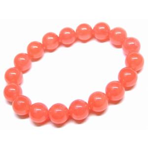 天然石 パワーストーン　　65895　　アイスインカローズ 12mm ブレスレット 内径18cm 鑑別済・本物保証 ポーチ付き アルゼンチン産