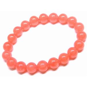 天然石 パワーストーン　　65896　　アイスインカローズ 10mm ブレスレット 内径17cm 鑑別済・本物保証 ポーチ付き アルゼンチン産