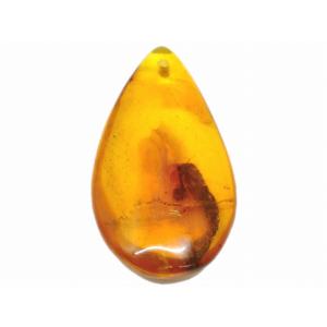 天然石 パワーストーン　　67673　　今月の半額 わけあり 虫入り アンバー 琥珀 37mm×20...