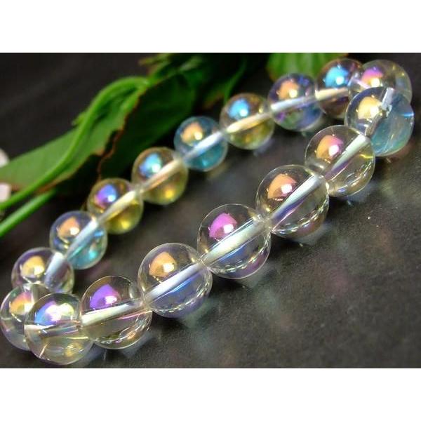 ≪b3-31542C≫●天然12mm●A級●アクアオーラ●水晶●ブレスレット 内径選択可能●ブラジル...
