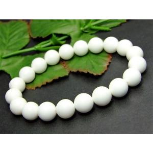 ≪b3-43993E≫●10mm●シャコガイ 別名ホワイトオニキス●ブレスレット●内径17cm●イン...