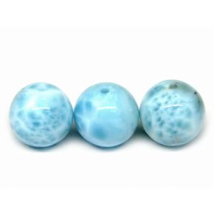 超極上品！！SA級 ラリマー 14.5mm 高級 粒売り (貫通穴) ビーズ 1個