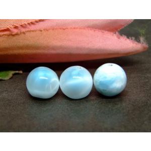 超極上品！！SA級 ラリマー 14.5mm 高級 粒売り (貫通穴) ビーズ 1個