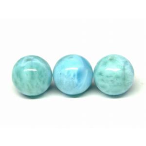 超極上品！！SA級 ラリマー 14.5mm 高級 粒売り (貫通穴) ビーズ 1個