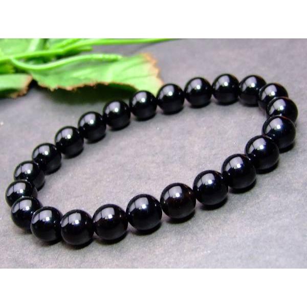 ≪g3-112A≫●５A●8mm●モリオン●黒水晶●送料無料有●ブレスレット●内径選択可能●鑑別済・...