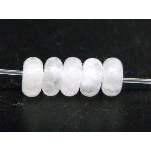 天然石 パワーストーン　　g3-13M　　白翡翠 4mm×2mm 1粒売り ソロバン 算盤 そろばん ヒスイ ジェイド ジェード 漢白玉 ホワイトクォーツァイト