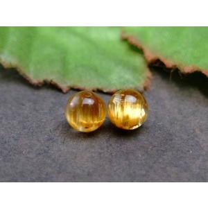 ルチルクォーツ AAA 8mm丸玉 穴あり 1粒売り 天然石 パワーストーン