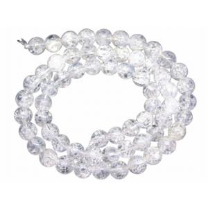 ≪g3-1642F≫クラック水晶 6mm AA 爆裂水晶 1連37cm 通し針、解説書、1ｍゴム付き...