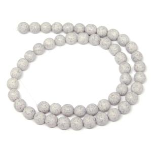 GOLD STONE 北投石 一連 ビーズ 10mm 40cm 台湾産 マイナスイオン測定