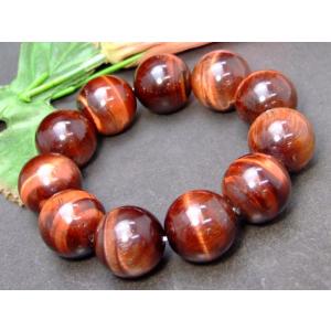 天然石 パワーストーン　　g3-2030C　　レッドタイガーアイ 20mm A ブレスレット 内径調...