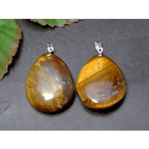 天然石 パワーストーン　g3-2101D　卸540円→270円 今月の半額 わけあり タイガーアイ 30mm×22mm 1個売り ペンダントトップ 黄虎目石 送料無料有