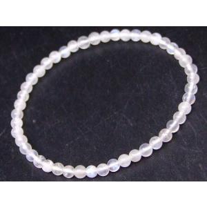 ≪g3-225E≫今月の半額 A 4mm ムーンストーン 月長石 ブレスレット 内径調整可能 送料無...