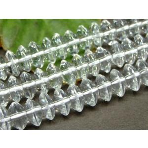 g3-295F 特級 8×4mm ボタンそろばん ソロバン クリスタル 水晶 通し針