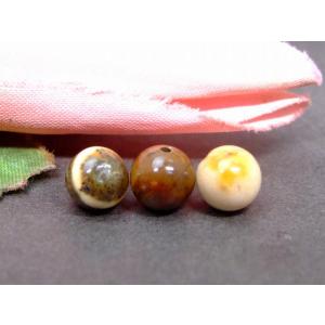 グリーンスポットジャスパー 8mm 艶消し 天然石 パワーストーン 貫通穴