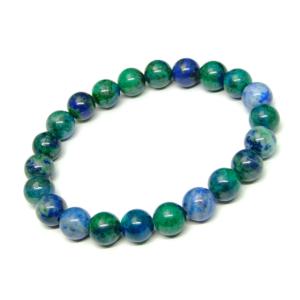 ≪g3-624A≫4mm 5A マラカイト 孔雀石 ブレスレット 内径調整可能 送料