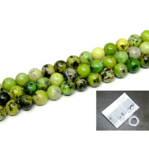 天然石 g3-7M 緑翡翠 18mm A グリーンヒスイ ジェイド ジェード 1連