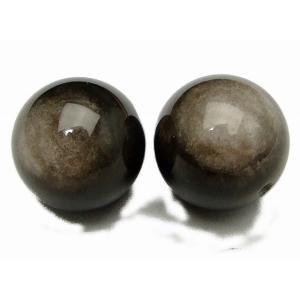 天然石 g3-393N 12mm AA 銀 シルバーオブシディアン 1粒売り 鑑別済