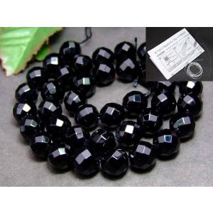 g3-482E　　5A 10mm カットブラック オニキス 1連37cm 通し針、解説書、1ｍゴム付...