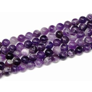 g3-566E　　ケープアメジスト 10mm エレスチャルアメジスト 1連39cm 通し針、解説書、...