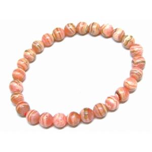 天然石 パワーストーン　　g3-597E　　今月の半額 インカローズ 6mm〜7mm A+ ブレスレ...