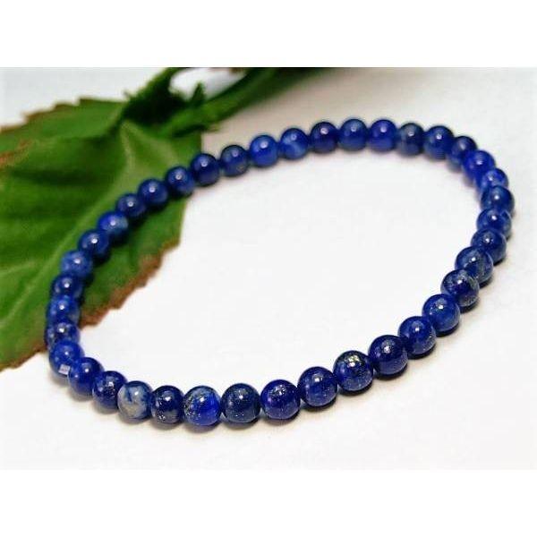 ≪g3-804P≫ 4mm AA ラピスラズリ 内径17cm ブレスレット 鑑別済・本物保証 パキス...