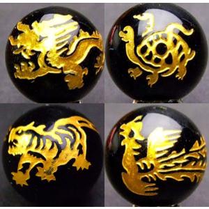 ≪四神 手彫り 12mm≫○12mm○水晶○オニキス○送料無料有○1set（各1