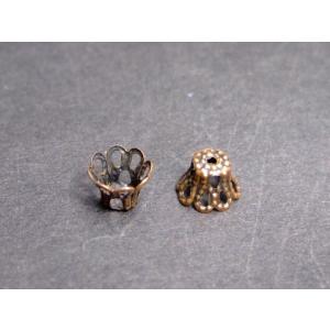 ≪P3-1164≫●座金●6×4mm●1個売り●赤銅古美●パーツ●天然石●パワーストーン●アクセサリー作りに●ポイント消化