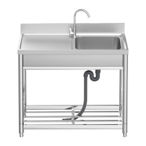 流し台 ステンレス製 蛇口水栓付き 蛇口左右に付けれる 屋外 キッチン 