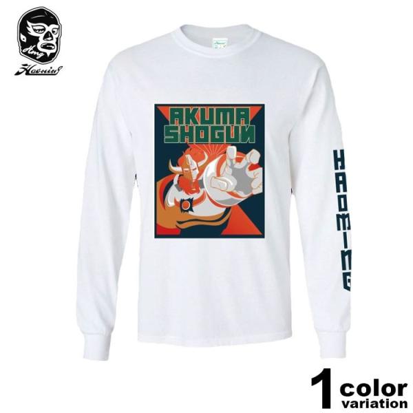 ハオミン Tシャツ 長袖 HAOMING × キン肉マン コラボ ロンT 悪魔将軍 メンズ レディー...