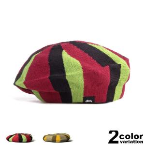 ステューシー stussy ベレー帽 ニット ベレー メンズ レディース Belmont Stripe Beret 帽子