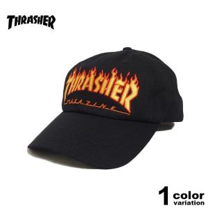 THRASHER スラッシャー ローキャップ 6パネル キャップ 帽子 メンズ FLAME OLD TIMER HAT｜hiphopdope