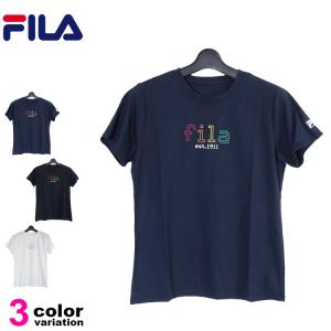 FILA フィラ 半袖 Tシャツ レディース 吸水速乾 UV対策 吸汗 ドライ フィット トレーニングシャツ ランニング ダンス フィットネス