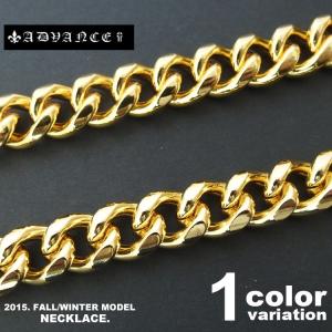 ネックレス メンズ 金 ゴールド チェーン advance ネックレス 18k 18金コーティング 喜平 長さ80cm/太さ13mm｜hiphopdope