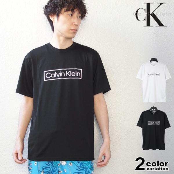 カルバン クライン CALVIN KLEIN ラッシュガード 半袖 Tシャツ メンズ 水着 吸汗速乾...