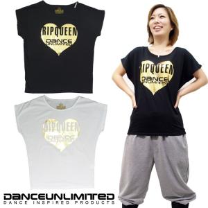 ダンス Tシャツ ズンバウェア レディース トップス ダンスウェア ドルマン Tシャツ ダンス 衣装 ヒップホップ ダンスアンリミテッド